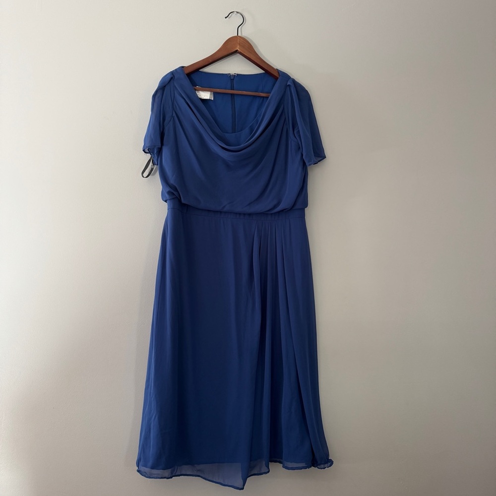 Blue Women's Dress (Size 16)